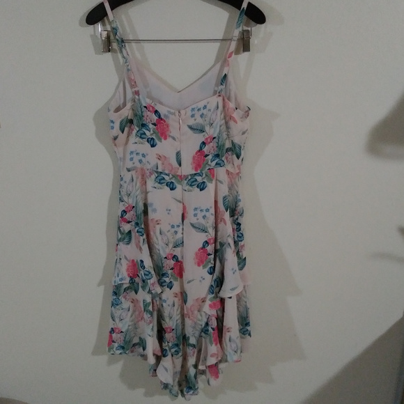 Parker Patterned Ruffled Hi-Lo Dress Mellow, Sz S - Picture 3 of 8